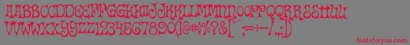 Happy Days Font – Red Fonts on Gray Background