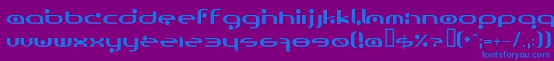 Omicron Font – Blue Fonts on Purple Background