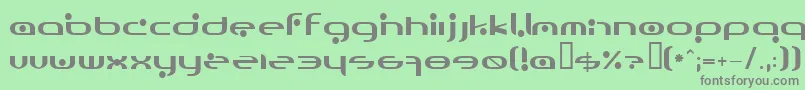 フォントOmicron – 緑の背景に灰色の文字