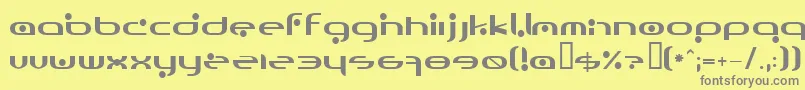 Omicron Font – Gray Fonts on Yellow Background