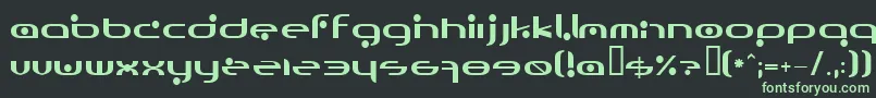 フォントOmicron – 黒い背景に緑の文字