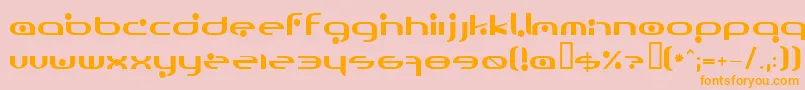 Omicron Font – Orange Fonts on Pink Background