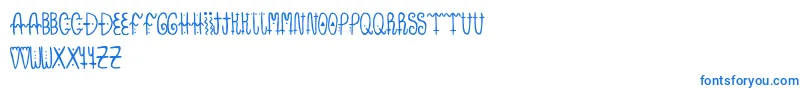 Eleven Font – Blue Fonts on White Background