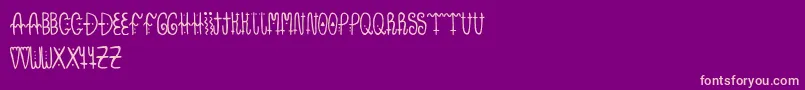 Eleven Font – Pink Fonts on Purple Background