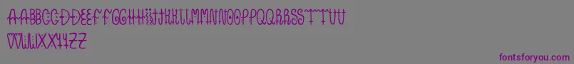 Eleven Font – Purple Fonts on Gray Background