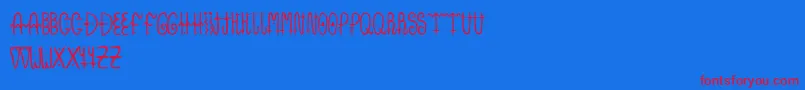 Eleven Font – Red Fonts on Blue Background
