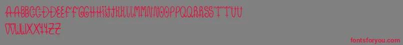 Eleven Font – Red Fonts on Gray Background