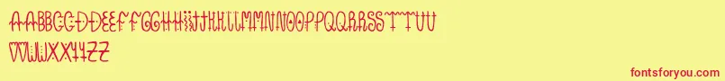 Eleven Font – Red Fonts on Yellow Background