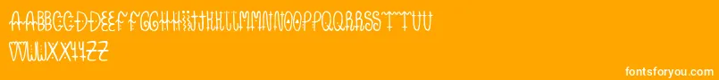 Eleven Font – White Fonts on Orange Background