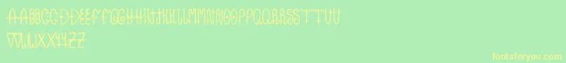 Eleven Font – Yellow Fonts on Green Background