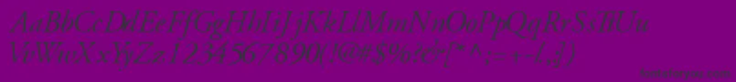 Шрифт GaramondsskItalic – чёрные шрифты на фиолетовом фоне