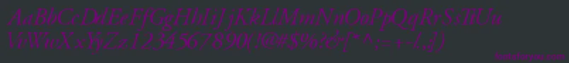 GaramondsskItalic Font – Purple Fonts on Black Background
