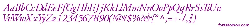 GaramondsskItalic Font – Purple Fonts on White Background