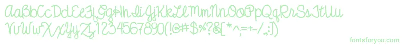 Anibeatricecursive Font – Green Fonts on White Background