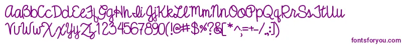 Anibeatricecursive Font – Purple Fonts on White Background