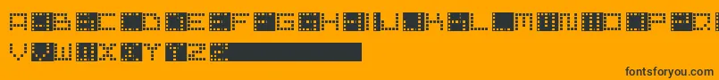 fuente PixelPoint – Fuentes Negras Sobre Fondo Naranja