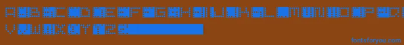 PixelPoint Font – Blue Fonts on Brown Background