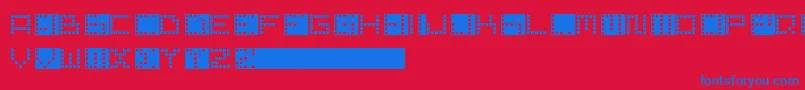 PixelPoint Font – Blue Fonts on Red Background