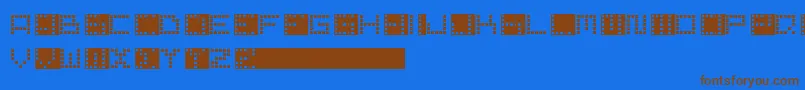 PixelPoint Font – Brown Fonts on Blue Background