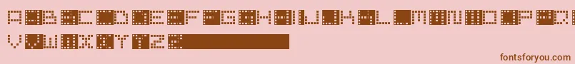 PixelPoint Font – Brown Fonts on Pink Background