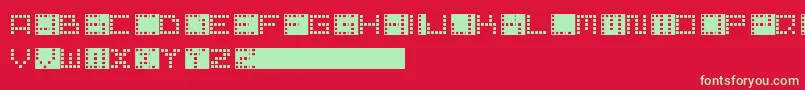 PixelPoint Font – Green Fonts on Red Background