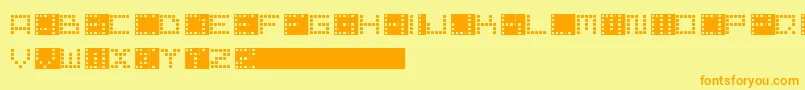 PixelPoint Font – Orange Fonts on Yellow Background