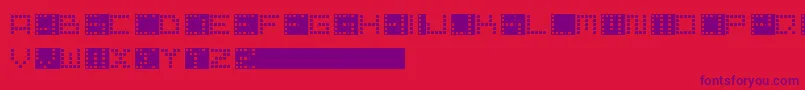 PixelPoint-fontti – violetit fontit punaisella taustalla
