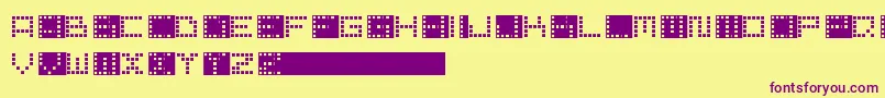fuente PixelPoint – Fuentes Moradas Sobre Fondo Amarillo