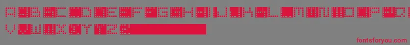 Czcionka PixelPoint – czerwone czcionki na szarym tle
