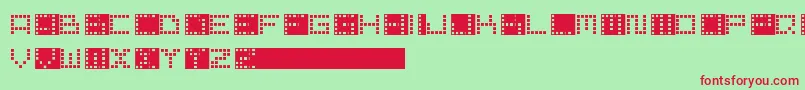 PixelPoint Font – Red Fonts on Green Background