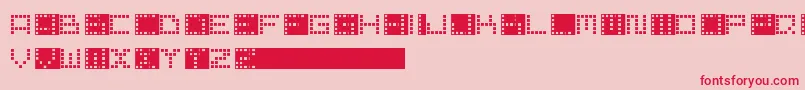 PixelPoint-Schriftart – Rote Schriften auf rosa Hintergrund