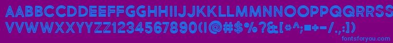 MarketFreshInlineBold Font – Blue Fonts on Purple Background