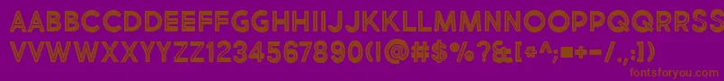 MarketFreshInlineBold Font – Brown Fonts on Purple Background