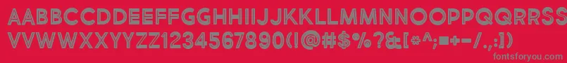 MarketFreshInlineBold Font – Gray Fonts on Red Background