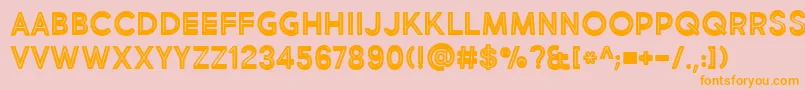 MarketFreshInlineBold Font – Orange Fonts on Pink Background