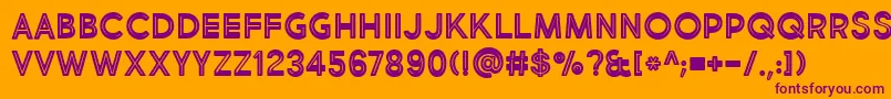 MarketFreshInlineBold Font – Purple Fonts on Orange Background