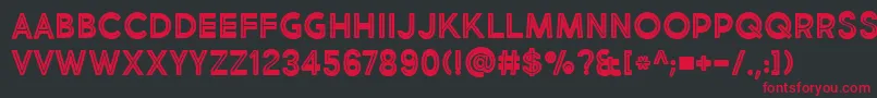 MarketFreshInlineBold Font – Red Fonts on Black Background