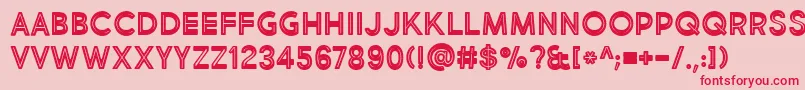 MarketFreshInlineBold Font – Red Fonts on Pink Background