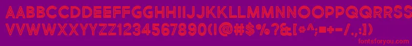 MarketFreshInlineBold Font – Red Fonts on Purple Background