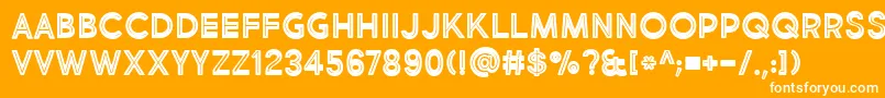 MarketFreshInlineBold Font – White Fonts on Orange Background