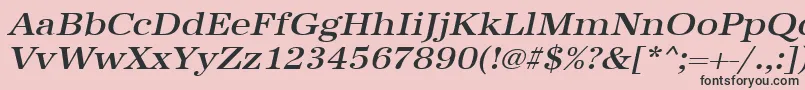 UrwantiquatmedextwidOblique Font – Black Fonts on Pink Background