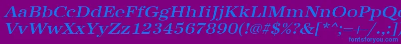 Подробнее о шрифте UrwantiquatmedextwidOblique Шрифт UrwantiquatmedextwidOblique – синие шрифты на фиолетовом фоне