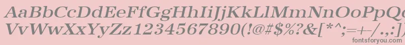 UrwantiquatmedextwidOblique Font – Gray Fonts on Pink Background