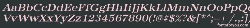 UrwantiquatmedextwidOblique Font – Pink Fonts on Black Background