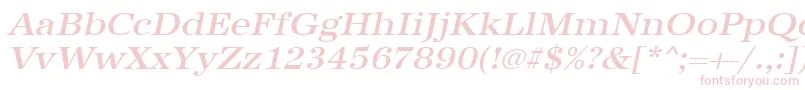 UrwantiquatmedextwidOblique Font – Pink Fonts on White Background