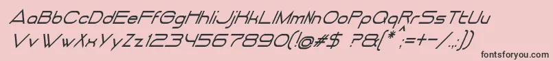 DancingJuiceNormalItalic Font – Black Fonts on Pink Background
