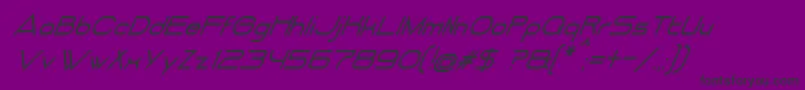 フォントDancingJuiceNormalItalic – 紫の背景に黒い文字