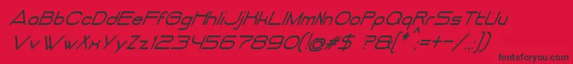DancingJuiceNormalItalic Font – Black Fonts on Red Background