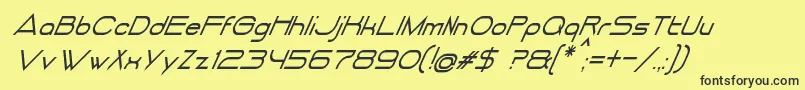DancingJuiceNormalItalic Font – Black Fonts on Yellow Background