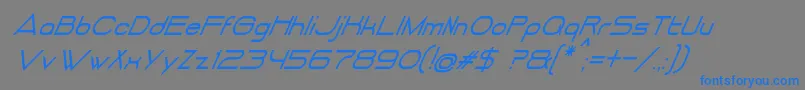DancingJuiceNormalItalic Font – Blue Fonts on Gray Background